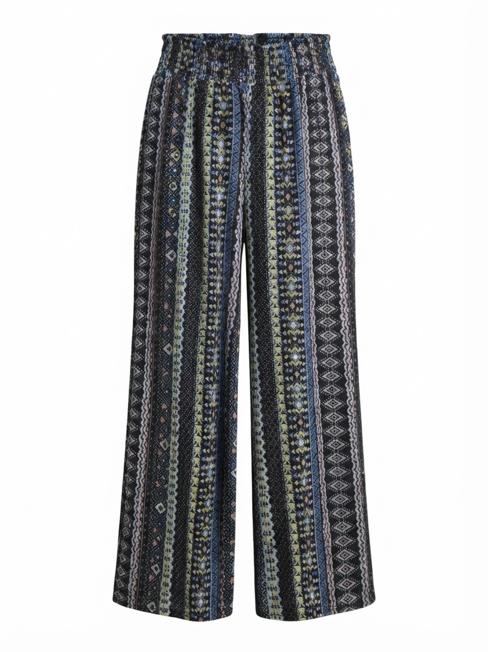 Mudd Girls Boho Aztec Print Smocked Waist Wide Leg Lounge Pants Size 16
